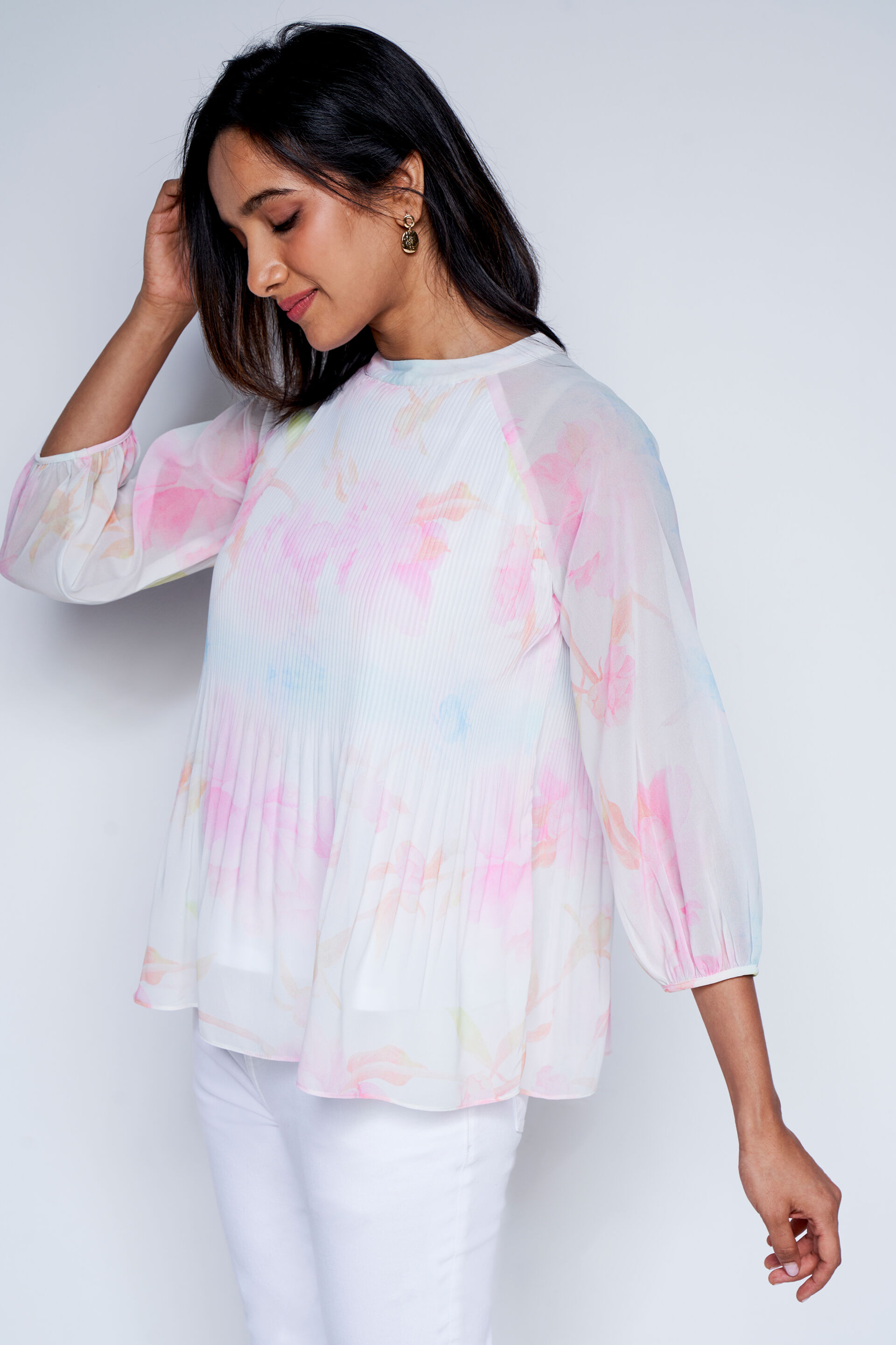 Everyday Multi Floral Top, Multi Color, image 1